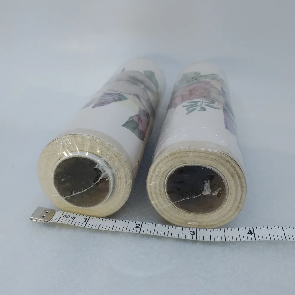 Lot of 2 BREWSTER Wallcovering Floral Laser Cut BORDER Pre-pasted, 6.75